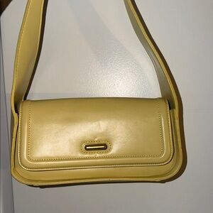 Yellow Leather Shoulder Bag